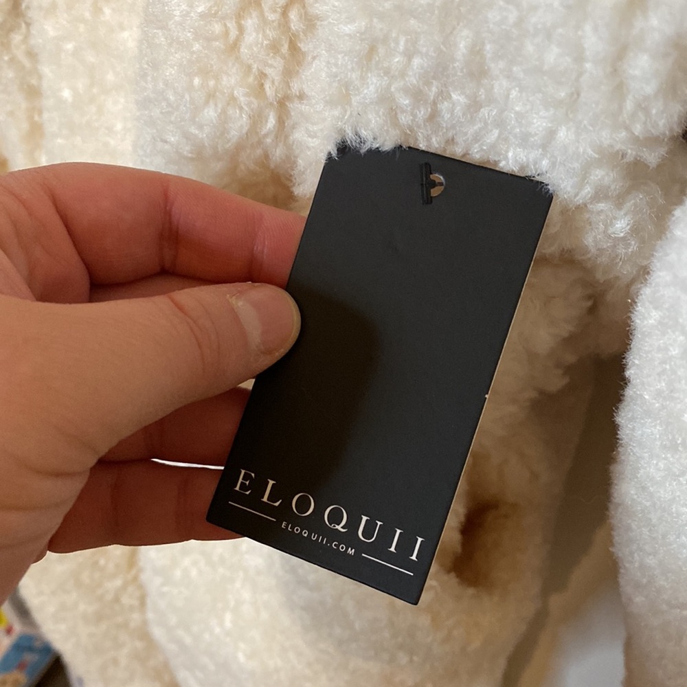 NWT Eloquii Long Belted Teddy Coat - SIZE 18/20 2X - Picture 6 of 8